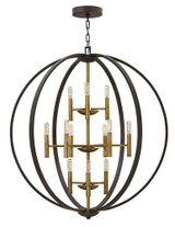 Euclid 12 Light Oversized Foyer 3 Tier Chandelier by Hinkley - 3469