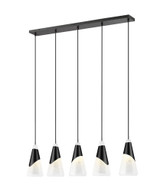 Aimie 5 Light Linear Chandelier 15.75 Inch Tall and 7 Inch Wide by Z Lite - 828P7-5L