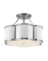 Chance 3 Light 14.08 Inch Wide Semi Flush Mount by Hinkley - 4444
