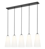 Farrell 5 Light Linear Chandelier 13.75 x 7.25 Inches Wide by Z-Lite - 3043P7-5L