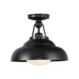 Palmetto 1 Light 12 Inch Wide Semi Flush Mount by Alora - SF344012