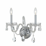 Traditional Crystal 2 Light Candle Style Wall Sconce by Crystorama - 1032
