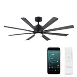 Size Matters 8 Blade Ceiling Fan 14.7 Inch and 56 Inch Wide by Modern Forms - FR-W2403-56