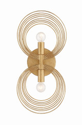 Doral 2 Light Wall Sconce 16.5 Inch Tall by Crystorama - DOR-B7722