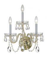 Traditional Crystal 3 Light Candle Style Wall Sconce by Crystorama - 1033