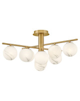 Selene 63W 9 LED Large Semi Flush Mount 30 Inch Wide by Fredrick Ramond  - FR41903