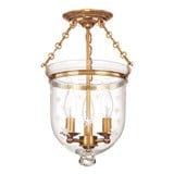 Hampton 3 Light 10.25 Inch Wide Metal Semi Flush Mount by Hudson Valley - 251-C3