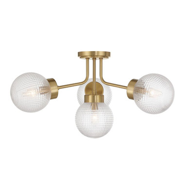 Coral 4 Light Semi Flush Mount 13 Inch Tall and 27 Inch Wide by Savoy House - 6-3364-4