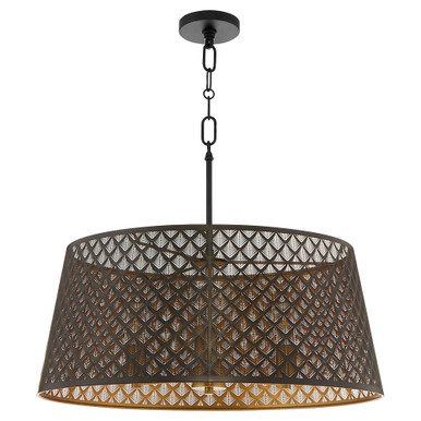 Benedict 3 Light Pendant 10.5 Inch Tall and 24 Inch Wide by Quorum - 8217-3-5980