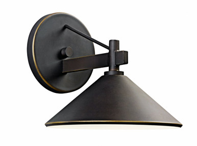 Ripley 1 Light Outdoor Wall Lantern 8 Inch Wide by Kichler - 49059OZ