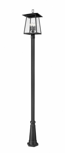 Rainer 4 Light Outdoor Post Mount 118.25 x 13.5 Inches by Z-Lite - 5015PHBR-5011P-BK