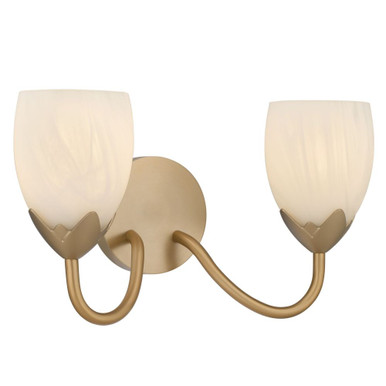 Jacobs 2 Light Bath Vanity 9 Inch Tall and 16 Inch Wide by Quoizel - JACO8616BGD