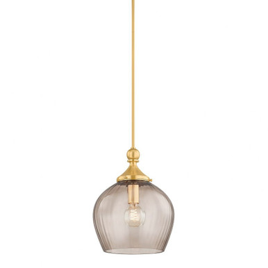 Chatton 1 Light Pendant 15.5 Inch Tall and 12 Inch Wide by Hudson Valley - 6913-AGB