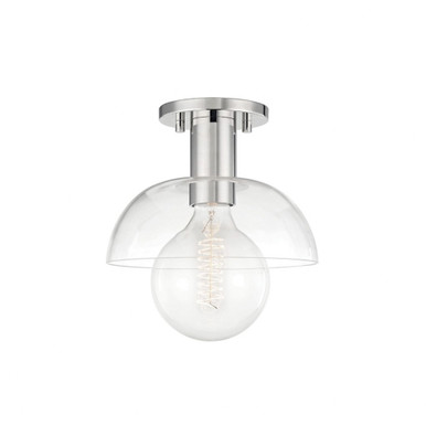 Kyla 1 Light 9 Inch Wide Semi Flush Mount by Mitzi - H107601-PN