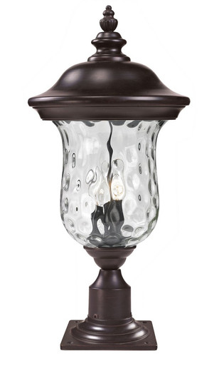 Armstrong 3 Light Outdoor Pier Mount Lantern 12.38 x 25.5 Inches by Z-Lite - 533PHB-533PM-RBRZ