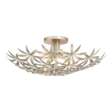 Flower Child 4 Light 22 Inch Wide Semi Flush Mount by Minka Lavery - 2144-735