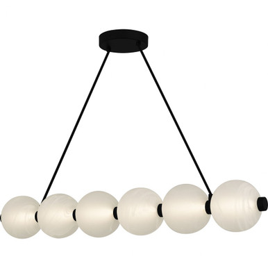 Clarendon 35W LED Linear Chandelier 43.5 Inch Wide by Quoizel - PCCAD144MBK