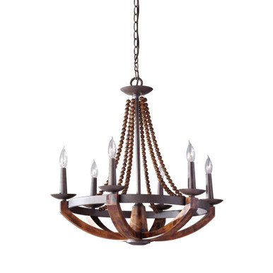 Adan 6 Light Large Chandelier by Generation Lighting - F2749/6RI/BWD