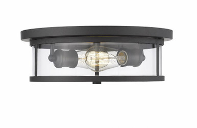 Savannah 2 Light 13.75 Inch Wide Flush Mount by Z-Lite 462F14-BRZ - 462F14-BRZ