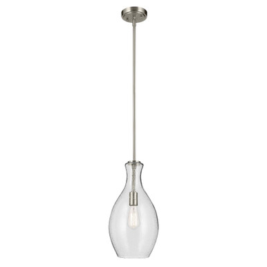 Everly 1 Light Clear Glass Small Pendant by Kichler - 42047C