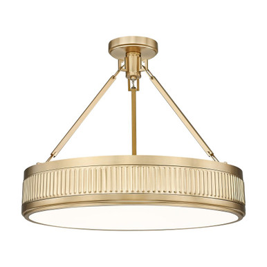 Quinn 24W 3 LED Semi Flush Mount 17.75 Inch Tall and 22 Inch Wide by Z Lite - 3046SF22