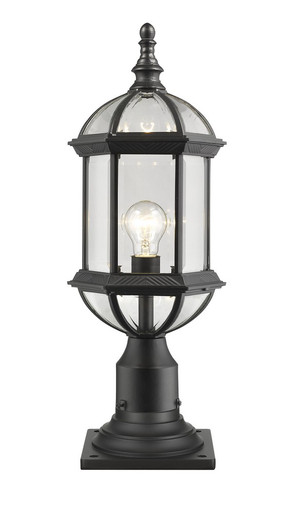 Annex 1 Light Outdoor Pier Mount Light 21.5 x 8 In by Z-Lite - 563PHM-533PM-BK