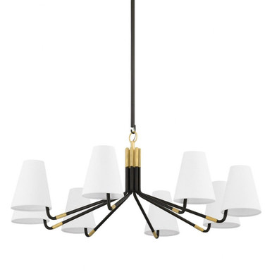 Stanwyck 8 Light Oversized Chandelier by Hudson Valley - 6640-AGB/DB