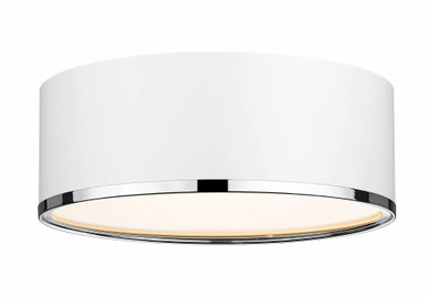 Arlo 3 Light 16 Inch Wide Flush Mount by Z-Lite 2303F3-MW-CH - 2303F3-MW-CH