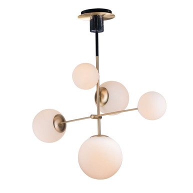 Vesper 5 Light Medium Pendant by Maxim - 26037SWSBRBK