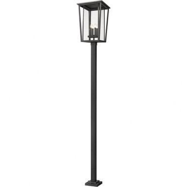 Seoul 4 Light Outdoor Post Mounted Fixture 124.5 x 18 In by Z-Lite - 571PHXXLS-536P-BK