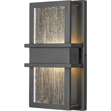 Eclipse 16W 2 LED Outdoor Wall Sconce 12 x 6.25 Inches by Z-Lite - 577S-BK-LED