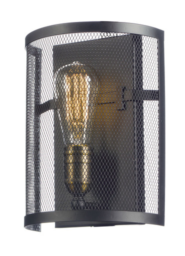 Palladium 1 Light Wall Sconce by Maxim - 20112BKNAB