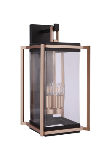 Metalwork 4 Light Outdoor Wall Lantern 27 Inch Tall by Craftmade - ZA6534-MNSB