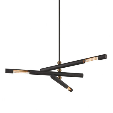 Hendrix 3 Light Oversized Pendant 44 Inch Wide by Troy - F6885-BRZ/PBR