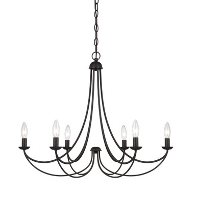 Mirren 6 Light Large Chandelier by Quoizel - MRN5006IB