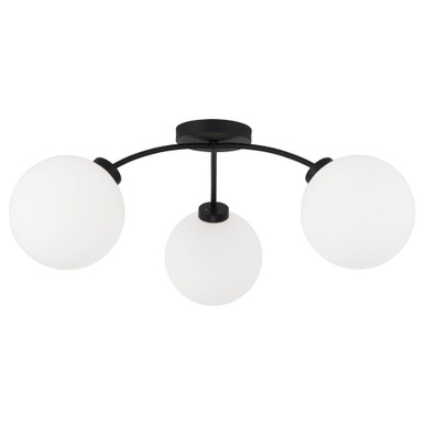 Amos 3 Light Semi Flush Mount 9.5 Inch Tall and 28 Inch Wide by Capital - 257131BI-557