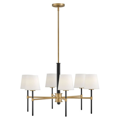 Saunders 6 Light Large Chandelier by Hinkley - 46954BK-LCB