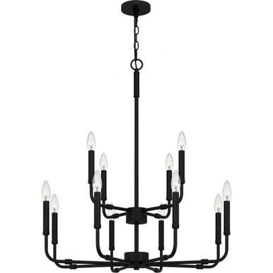 Abner 12 Light Large Chandelier by Quoizel - ABR5128MBK