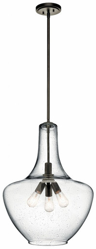Everly 3 Light Large Pendant 27.25 Inch Tall by Kichler - 42198