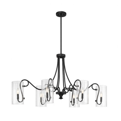 Calgary 6 Light Medium Linear Chandelier by Savoy House - 1-4571-6-89