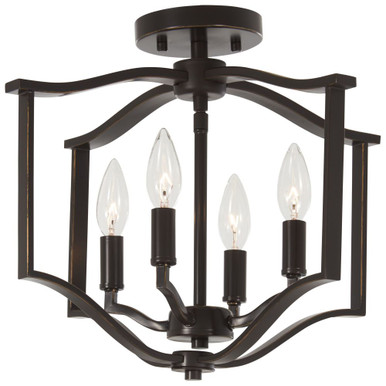 Elyton 4 Light 16 Inch Wide Semi Flush Mount by Minka Lavery - 4656-579
