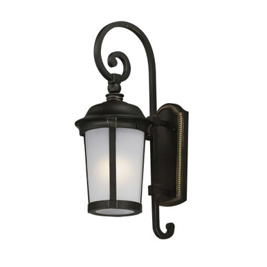 Dover 1 9W LED Light Outdoor Wall Lantern 19.5 Inch Tall by Maxim - 56093FSBZ