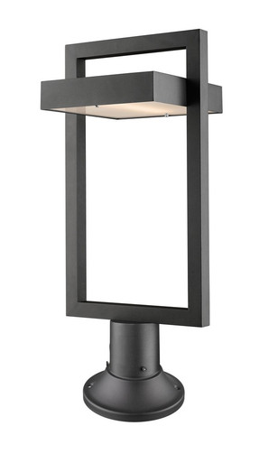 Luttrel 12W 1 LED Outdoor Pier Mount Lantern 10.5 x 23.75 Inches by Z-Lite - 566PHBR