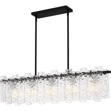 Caspian 5 Light Oversized Linear Chandelier by Quoizel - PCCAS539MBK