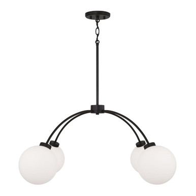 Amos 4 Light Chandelier 14.75 Inch Tall and 37 Inch Wide by Capital - 457141BI-557