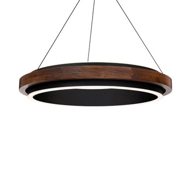 Delaney 39.6W 1 LED Pendant 4.13 Inch Tall X 29.5 Inch Wide by Modern Forms - PD-88529-BK/DW