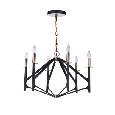 The Reserve 6 Light Chandelier 23.25 Inch and 26.63 Inch Wide by Craftmade - 55526