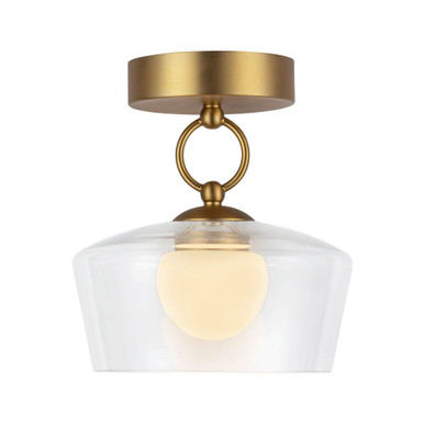 Leota 9W LED Semi Flush Mount 8.63 Inch Tall and 8 Inch Wide by Alora - SF443308