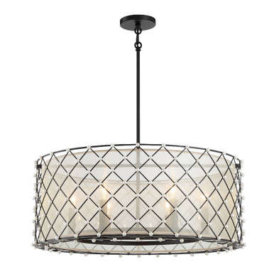 Sheer Elegance 6 Light Large Pendant by Minka Lavery - 2866-66A