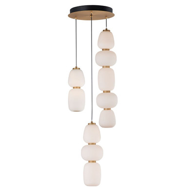 Soji 165W 3 LED Medium Pendant by ET2 - E25069-92BKGLD
